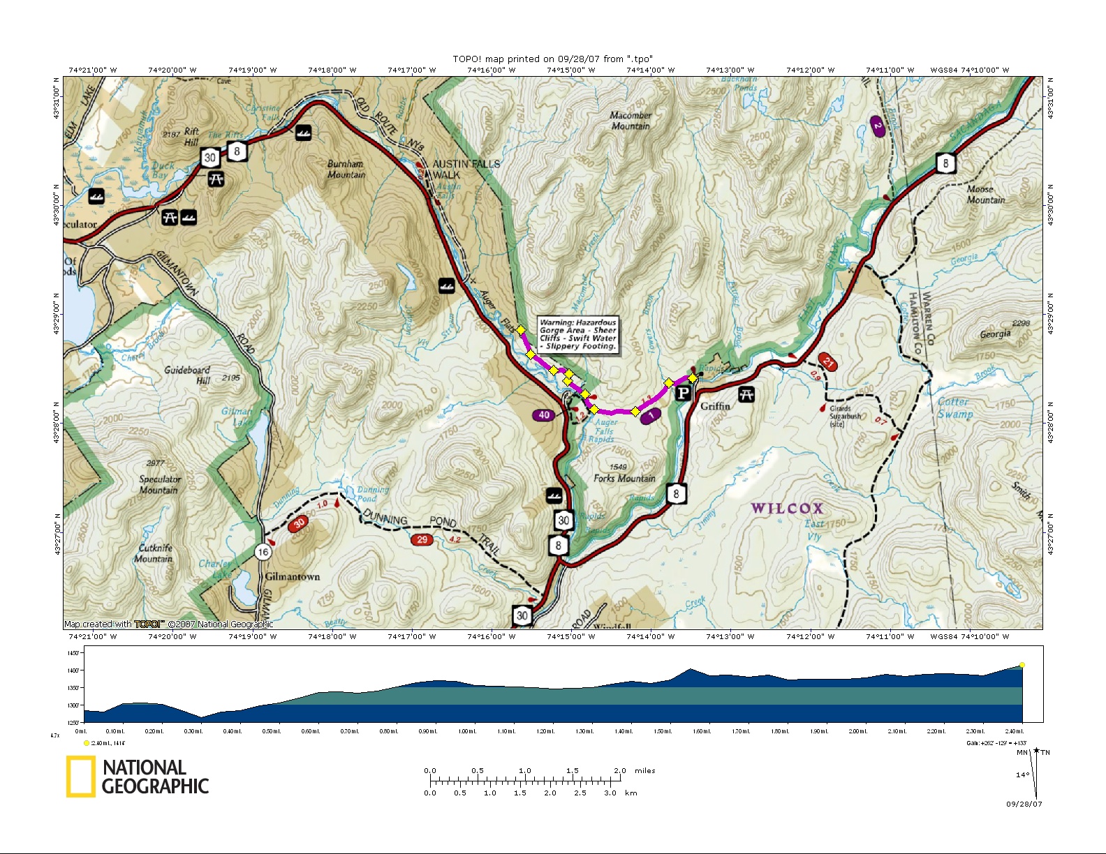 Auger Falls Idaho Map Auger Falls